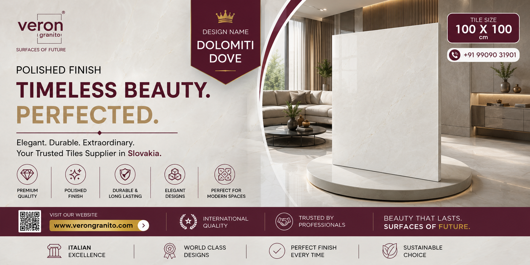 Polished Finish Tiles Exporter in Košice